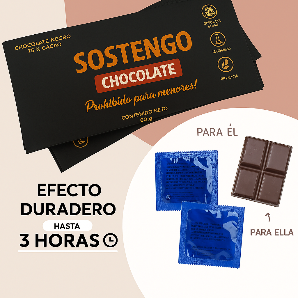 Chocolate Afrodisíaco Barra 100g - Sostengo™